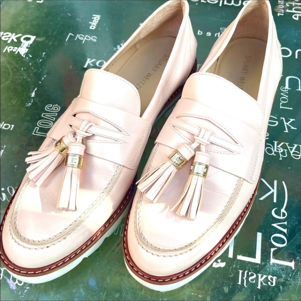 Bnwot Stuart weitzman tassel loafer blush pink